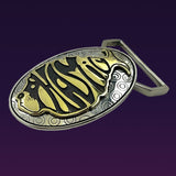 Phish Phamily Buckle Cast in White & Yellow Brass