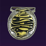 Phish Phamily Buckle Cast in White & Yellow Brass