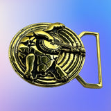 Terrapin Turtle Limited Edition Belt Buckle Cast Yellow Brass