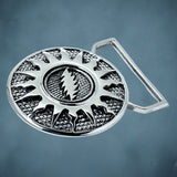 Sunshine Daydream Belt Buckle Cast in White Brass