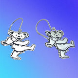 Dancing Bear- Kicking - Earrings Cast in Sterling Silver
