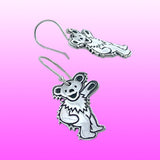 Dancing Bear- Waving- Earrings Cast in Sterling Silver