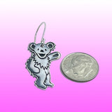 Dancing Bear- Waving- Earrings Cast in Sterling Silver