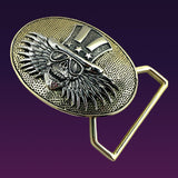 Uncle Sam Limited Edition Belt Buckle Cast in Yellow & White Brass