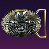 Uncle Sam Limited Edition Belt Buckle Cast in Yellow & White Brass