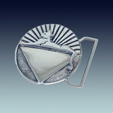 Cats Limited Edition Belt Buckle Cast in White Brass
