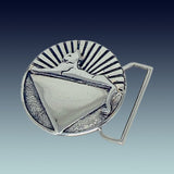 Cats Limited Edition Belt Buckle Cast in White Brass
