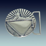 Cats Limited Edition Belt Buckle Cast in White Brass