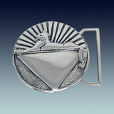 Cats Limited Edition Belt Buckle Cast in White Brass
