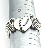 NFA Heart with Wings & Bolt Ring Cast in Sterling Silver