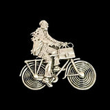 Albert Hofmann Bicycle Day Tribute Pin Cast in Sterling Silver