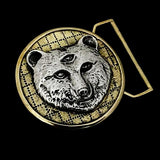 Owsley "BEAR" Tribute Buckle cast in Yellow Brass & Sterling Silver