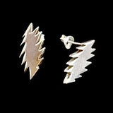 13 Point Lightning Bolt Sterling Silver Post Earrings