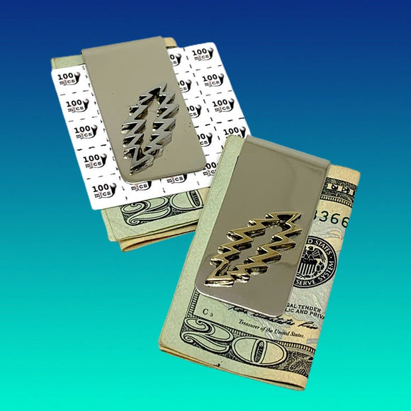 Bolt Money Clip Cast in Yellow or White Brass
