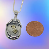 Double Dose Pendant Cast in Sterling Silver on Chain