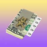 Dancing Bear Money Clip Cast in Yellow or White Brass