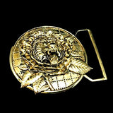 Tiger Rose Inspired Belt Buckle Cast in Yellow Brass