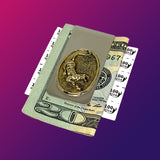 Tiger Money Clip Cast in Yellow or White Brass